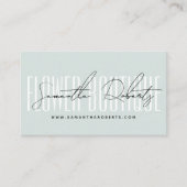 モダンフロリスト花ブティック青 名刺 (正面)