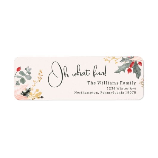 モダンフローラああおもしろい!返信用宛名ラベル ラベル (正面)