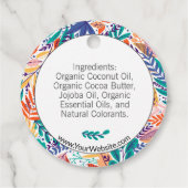 モダンフローラつるラベルSoaps 🧼 フェイバータグ (裏面)