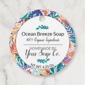 モダンフローラつるラベルSoaps 🧼 フェイバータグ (正面)