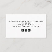 モダンフローラとつる植物縁どジュエリー設計者 名刺 (裏面)