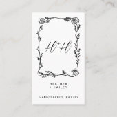 モダンフローラとつる植物縁どジュエリー設計者 名刺 (正面)