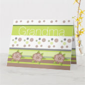 モダンフローラと水玉模様 カード (黄色い花)