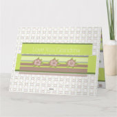 モダンフローラと水玉模様 カード (裏面)