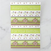 モダンフローラと水玉模様 カード (内部)