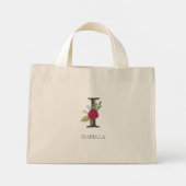 モダンフローラのカスモノグラムのタマイズ可能なI ミニトートバッグ (裏面)