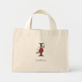 モダンフローラのカスモノグラムのタマイズ可能なI ミニトートバッグ