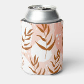 モダンフローラのシームレスなパターン、ヴィンテージ 缶クーラー (缶裏面)