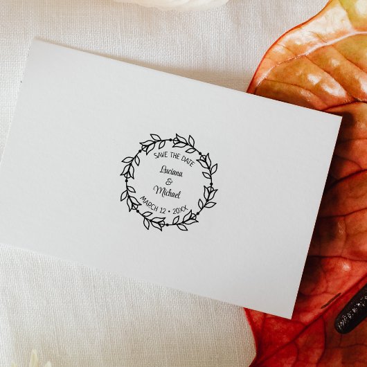 モダンフローラの保存結婚日 ラバースタンプ