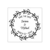 モダンフローラの保存結婚日 ラバースタンプ (インプリント)