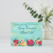 モダンフローラの夏時間の通知 ポストカード (スタンド正面)