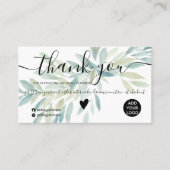 モダンフローラの水の色の順感謝していに 名刺 (正面)