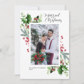 モダンフローラの結婚休日 サンキューカード (正面)