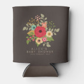 モダンフローラの赤ちゃんシャワー缶ホルクールダ 缶クーラー (正面)