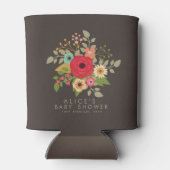 モダンフローラの赤ちゃんシャワー缶ホルクールダ 缶クーラー (裏面)