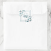 モダンフローラやる気を起こさせるイスラム引用文 スクエアシール (バッグ)