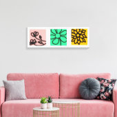 モダンフローラアートセット キャンバスプリント (インサイチュ (リビング))