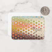 モダンフローラアートデザインお礼ノートカード ノートカード (正面/裏面インサイチュ)