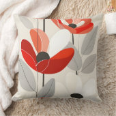 モダンフローラアートプリント クッション (ブランケット)