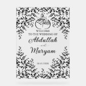 モダンフローライスラム結婚教徒の歓迎 アクリルサイン (正面)