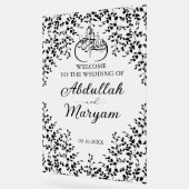 モダンフローライスラム結婚教徒の歓迎 アクリルサイン (傾斜)