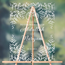 モダンフローライスラム結婚教徒の歓迎 アクリルサイン