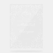 モダンフローライスラム結婚教徒の歓迎 アクリルサイン (正面)