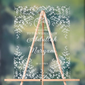 モダンフローライスラム結婚教徒の歓迎 アクリルサイン (ニュートラル)