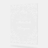 モダンフローライスラム結婚教徒の歓迎 アクリルサイン (傾斜)