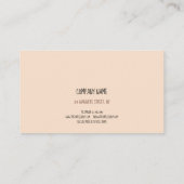 モダンフローライラストレーションシェイプズピンクコーラルガーリー 名刺 (裏面)