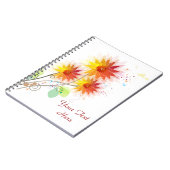 モダンフローライラストレーション ノートブック (左側)