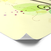 モダンフローライラストレーション ポスター (角)