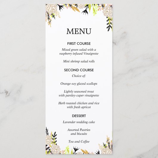 モダンフローライン結婚ク メニュー (正面)