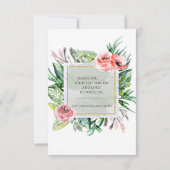 モダンフローラウォーターエレガントカラーシック サンキューカード (裏面)