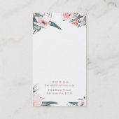 モダンフローラウォーターミニマルカラーエレガントシック 名刺 (裏面)