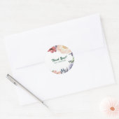 モダンフローラウォーター色ブライダルシャワーシックな好意 ラウンドシール (封筒)