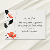 モダンフローラエレガはっきりしたンス結婚開花 サンキューカード