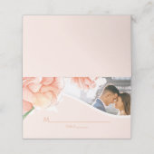 モダンフローラエレガントなウェディングフォト プレイスカード (外部開封)