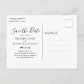 モダンフローラエレガントエメラルドグリーン金ゴールド結婚ズ 案内ポストカード (裏面)