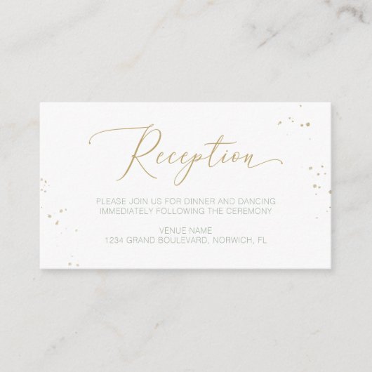 モダンフローラエレガントグリーンリーウェディングレセプション エンクロージャーカード (正面)