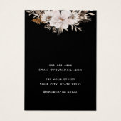 モダンフローラエレガントジュエリー表示カード (裏面)