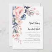 モダンフローラエレガントブライダルシャワー 招待状 (正面)