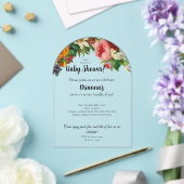 モダンフローラエレガントブーケ アクリル招待状 (インサイチュ (ウェディング))