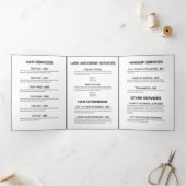 モダンフローラエレガント美しいサロン 三つ折りカード (内部)