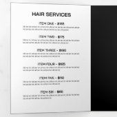 モダンフローラエレガント美しいサロン 三つ折りカード (内部最初)