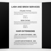 モダンフローラエレガント美しいサロン 三つ折りカード (内部中)