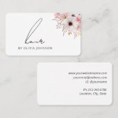 モダンフローラエレガント美容師名刺 名刺 (正面/裏面)