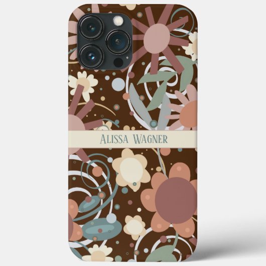 モダンフローラカスタマイズ名おもしろい Case-Mate iPhoneケース (裏面)