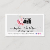 モダンフローラカメラQRコード写真家 名刺 (正面)