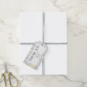 モダンフローラカラフル開花ベビーシャワーベビー ギフトタグ (より糸付き)